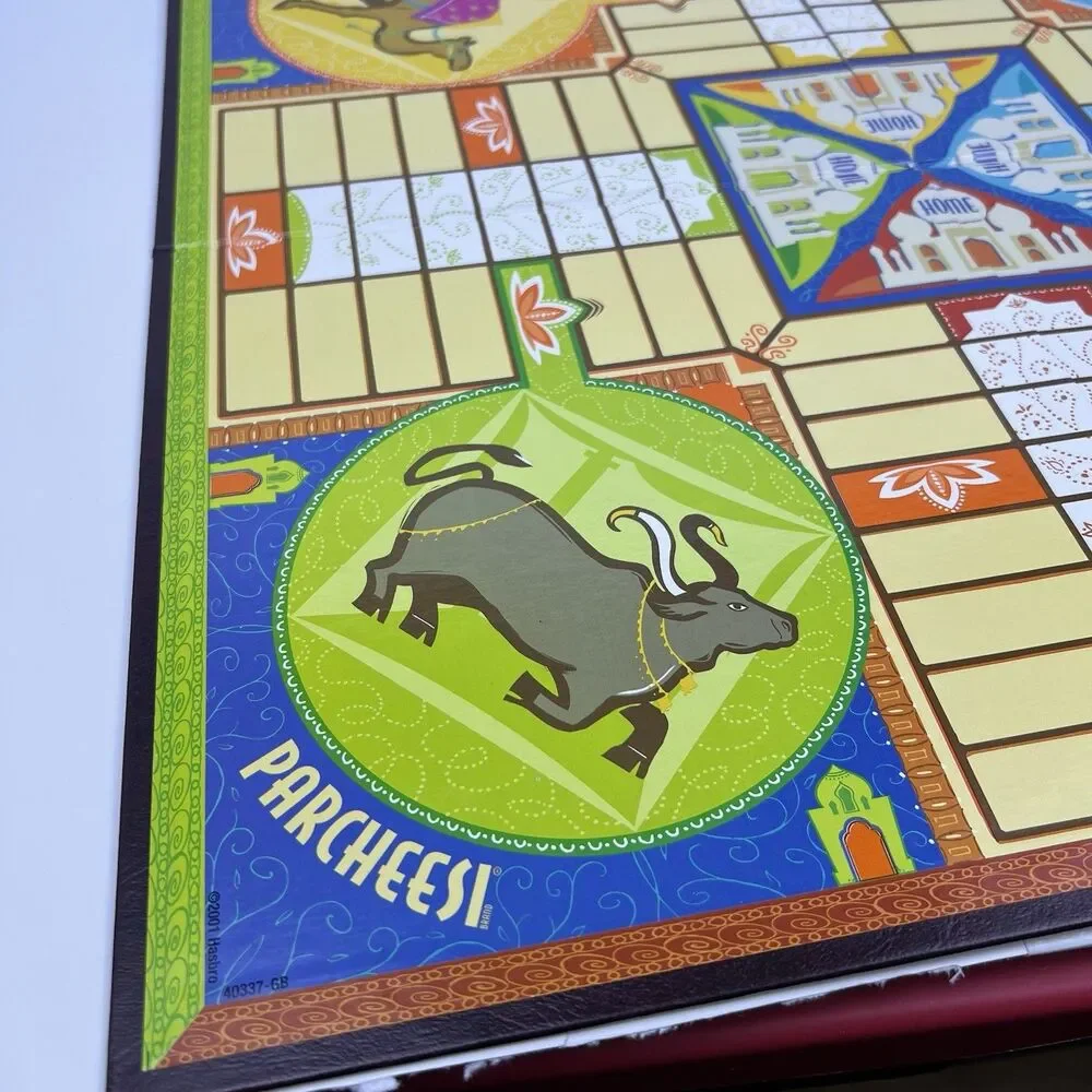 Vtg Parcheesi Board Game Milton Bradley Classic Game of India Complete 2001